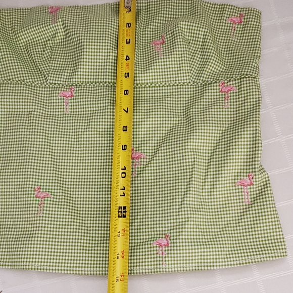 💐💐J.Crew Crop Plaid Pink Flamingo Crop Top. Size 4. - Picture 9 of 10